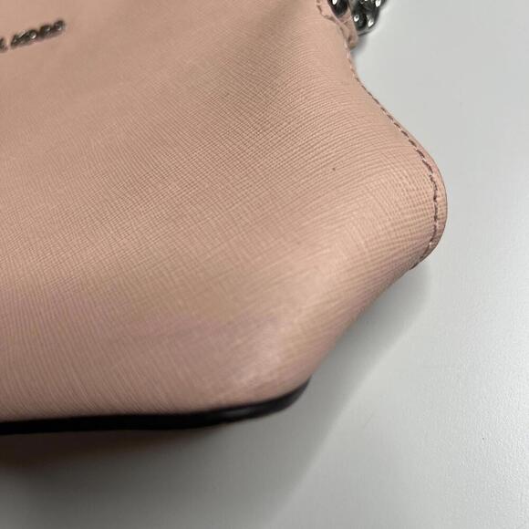 Michael Kors Cindy Large Dome Crossbody Bag Ballet Pink Saffiano Leather - Picture 6 of 8